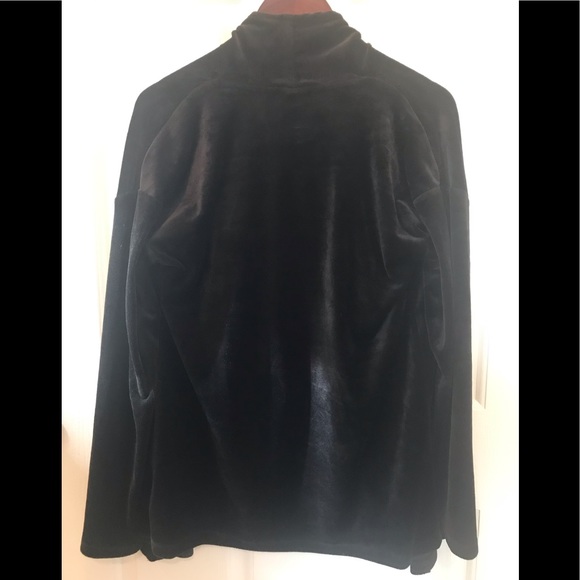 Spring + Mercer black velvet cardigan, size medium - Picture 2 of 6